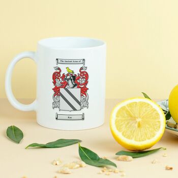 Personalised Coat Of Arms Mug And Coaster Gift Set, 7 of 8