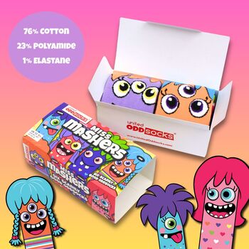 United Oddsocks Mini Mashers Girls Gift Box Set, 2 of 5
