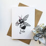 Cupcake Bee Personlised Greeting Card, thumbnail 1 of 1