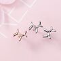 Sterling Silver Balloon Dog Stud Earrings, thumbnail 3 of 4