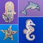 Children's Mosaic Craft Kit Sea Themed Options, thumbnail 2 of 6