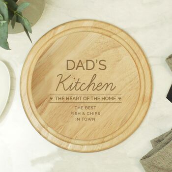 Personalised Round Wooden Chopping Board, 5 of 6