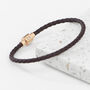 Personalised Men's Anchor Woven Leather Bracelet, thumbnail 5 of 12