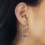 Gold Plated Silver Long S Hook Earrings, thumbnail 5 of 8