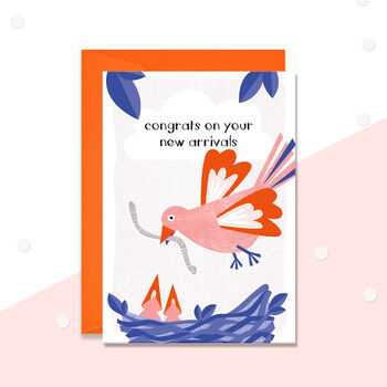Twin Baby Card Congrats On Your New Arrivals, 2 of 2