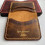 Personalised Leather Card Holder, 3rd Anniversary Gift, thumbnail 2 of 4