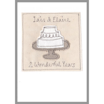 Personalised Wedding Cake Wedding Or Anniversary Card, 11 of 12