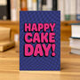 Happy Cake Day Birthday Card Purple, thumbnail 2 of 3