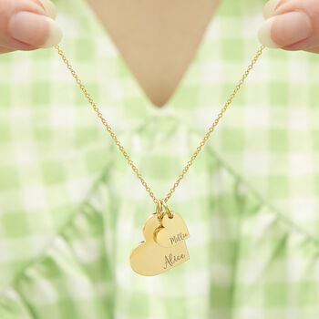 Mum And Me Personalised Heart Necklace, 6 of 9