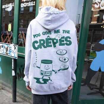 Give Me The Crêpes Unisex Graphic Hoodie, 5 of 6