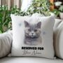 Personalised British Shorthair Cat Reserved For Cushion Cover, thumbnail 2 of 2