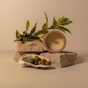 Terra Oliva, Terracotta Candle Jar, Olive And Thyme, 2 of 8