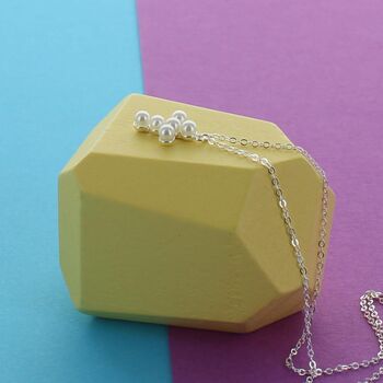 Petite Freshwater Pearl Cross Necklace, 2 of 2