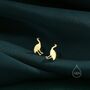 Sterling Silver Emu Bird Stud Earrings, thumbnail 4 of 11