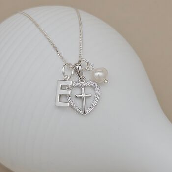 Personalised Child's Silver Confirmation Cross Pendant, 2 of 3