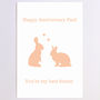 Personalised Bunny Anniversary Card, thumbnail 3 of 7