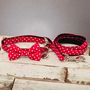 The York Red And White Spotted Dog Bow Tie And Lead Set, thumbnail 2 of 6