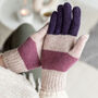 Winter Stripe Knit Gloves, thumbnail 5 of 7