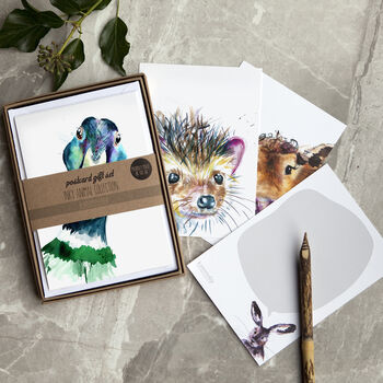 Inky Animal Postcard Set, 2 of 9