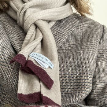 Unisex Cashmere Knitted Scarf, 2 of 6