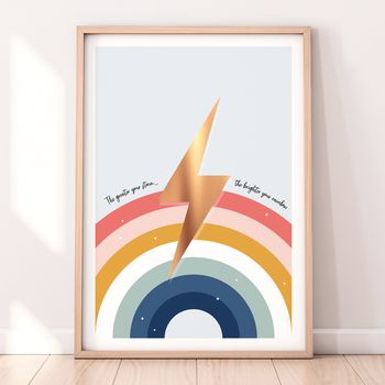 The Greater Your Storm The Brighter Your Rainbow Print, 2 of 9