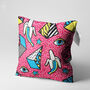 Cushion Cover Geometric Icons On The Pink, thumbnail 3 of 7