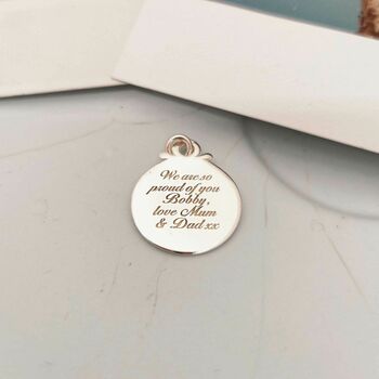 Travel Safe Personalised St Christopher Silver Charm, 4 of 10