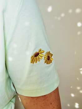 Sunflowers Embroidered T Shirt, 2 of 4