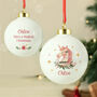 Baby Girl’s First Christmas Bauble Personalised Unicorn Xmas Ornament, thumbnail 1 of 5