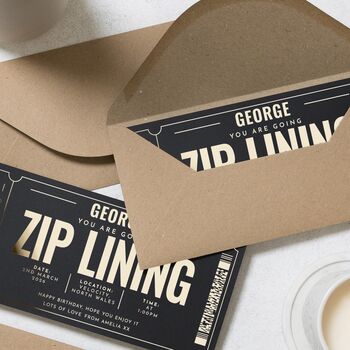 Personalised Zip Lining Birthday Gift Voucher, 7 of 9