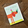 Mini Dog And Bird Birthday Card, thumbnail 4 of 4