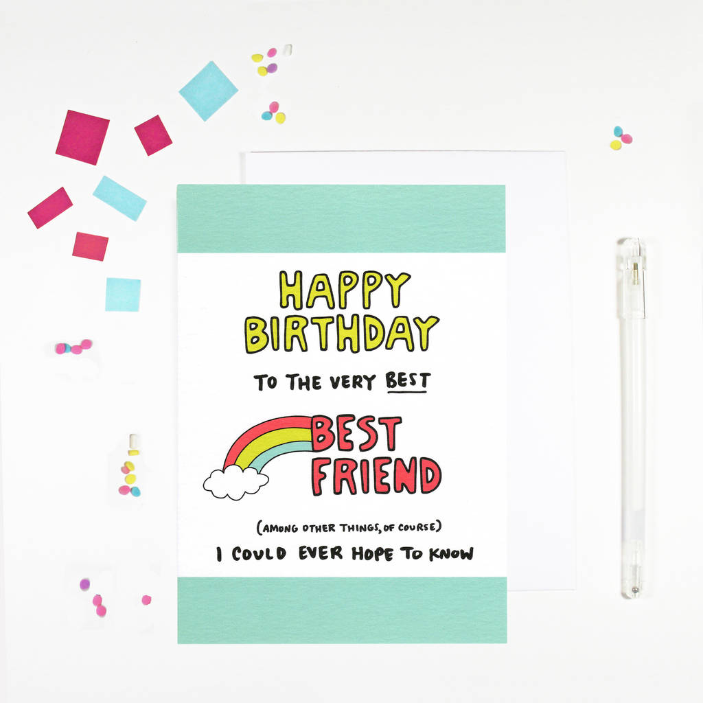 Happy Birthday Best Friend Birthday Card, 1 of 3