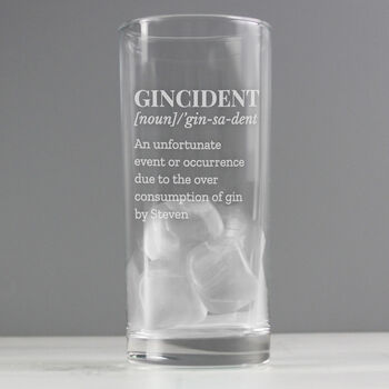 Personalised Gincident Hi Ball Glass, 4 of 9