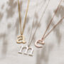 Large Letter Initial Necklace, thumbnail 1 of 9