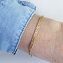 Patterned Yellow Gold Bar Bracelet, thumbnail 4 of 4