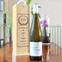 Personalised 5th Anniversary Wooden Wine Box Wreath, thumbnail 2 of 5