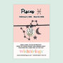 Pisces Wish Bracelet, Zodiac Star Sign Jewellery Gift, thumbnail 1 of 4