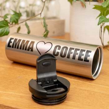Personalised Stainless Steel Thermos Flask, 5 of 12