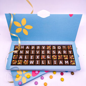 Personalised 50th Golden Anniversary Chocolates, 4 of 7