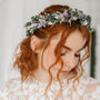 Violet Flower Crown Lilac And White Dried And Preserved Wedding Headband, thumbnail 1 of 4