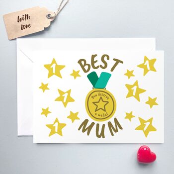 Best Mum Medal Mother’s Day Card, 2 of 2