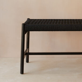Woven Danish Cord Dining Bench, 2 of 7