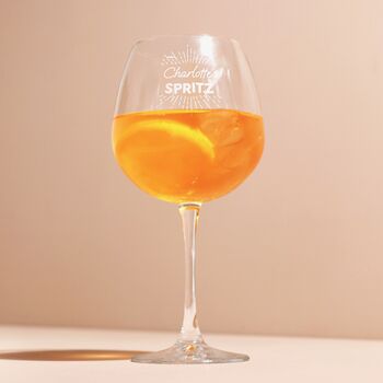 Personalised Spritz Balloon Glass, 3 of 4