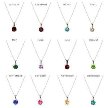 Personalised Eid Silver Birthstone Necklace, 4 of 12