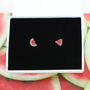Mismatched Watermelon Stud Earrings, thumbnail 1 of 2