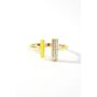 Gold Plated Crystal Enamel Open Ring, thumbnail 2 of 5
