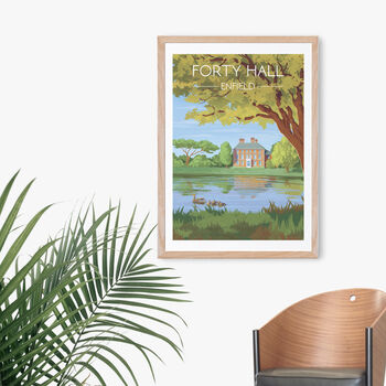 Forty Hall London Travel Poater Art Print, 4 of 8