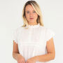 Polo Short Sleeve White Cotton Nightdress, thumbnail 1 of 4