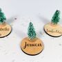 Personalised Table Name Plaques Settings Christmas Tree, thumbnail 1 of 12