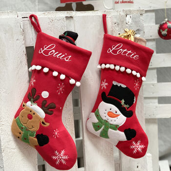 Snowman Or Reindeer Personalised Stocking, 4 of 7